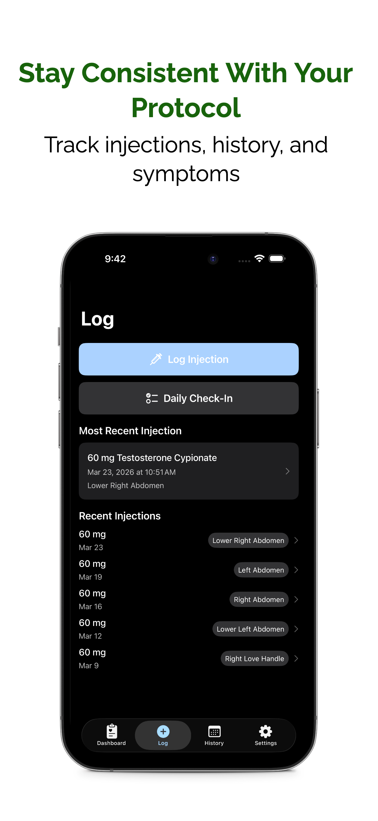 TTracker screenshot showing injection logging